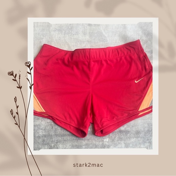 Nike Athletic Shorts Red and Orange Lightweight Performance - Picture 1 of 5